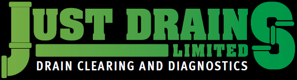 Just Drains Ltd logo. Drain clearing and diagnostics.